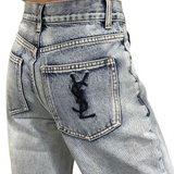 Script Straight-leg Jeans