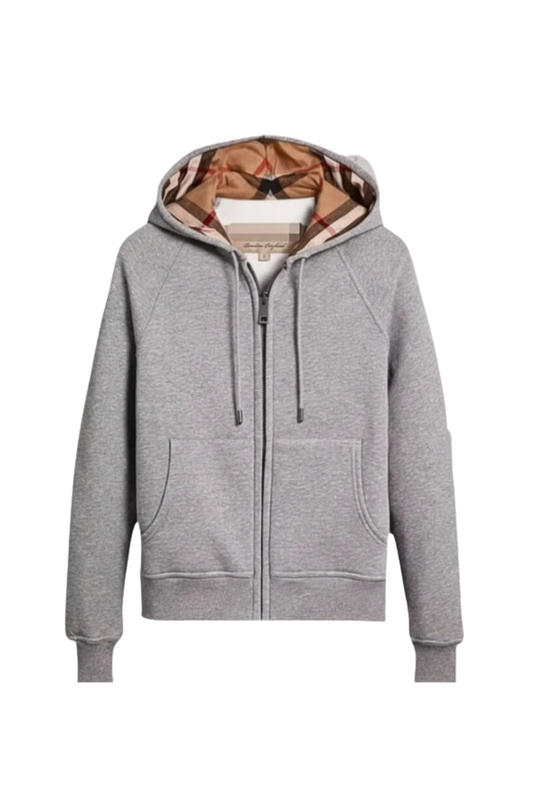 Checkered Zip Hoodie