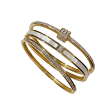 Classic Bracelet With MOTHER-OF-PEARL And ZERCONIA Detail