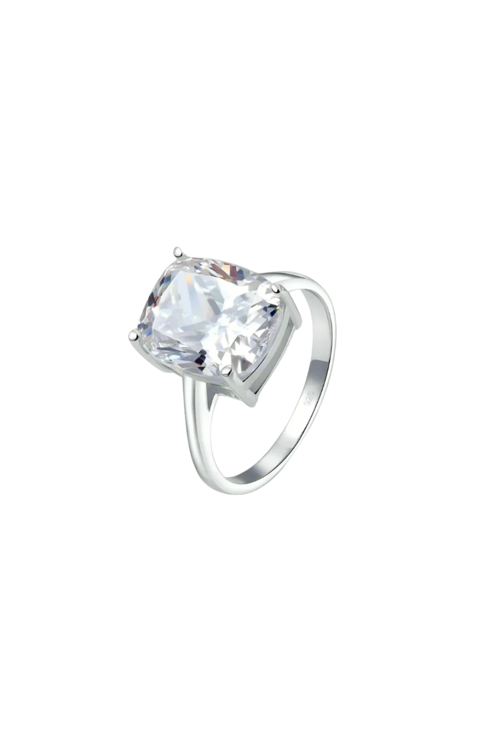 Solid 925 Sterling Silver Princess Cut