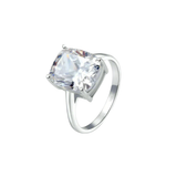 Solid 925 Sterling Silver Princess Cut