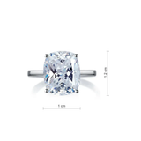 Solid 925 Sterling Silver Princess Cut