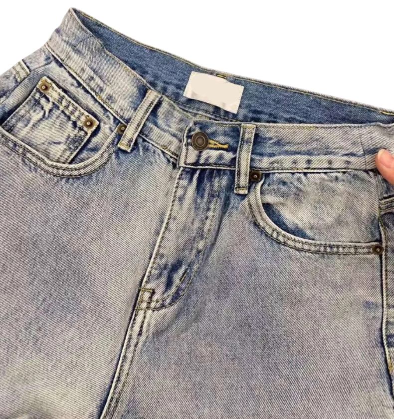 Script Straight-leg Jeans