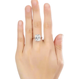 Solid 925 Sterling Silver Princess Cut