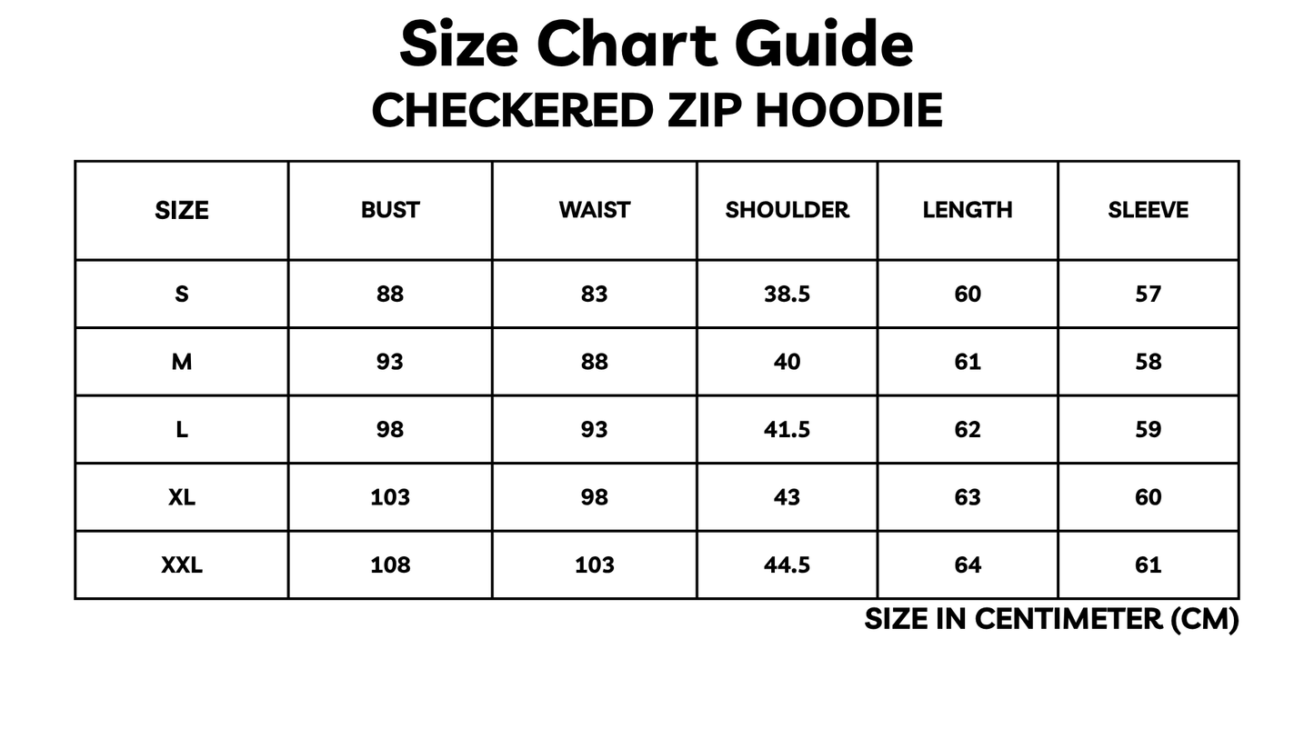Checkered Zip Hoodie